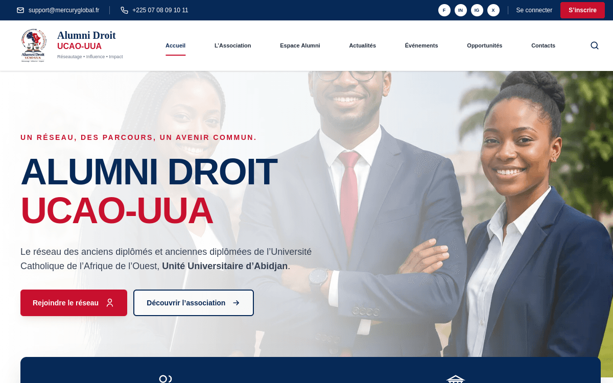 Aperçu du projet Alumni UCAO